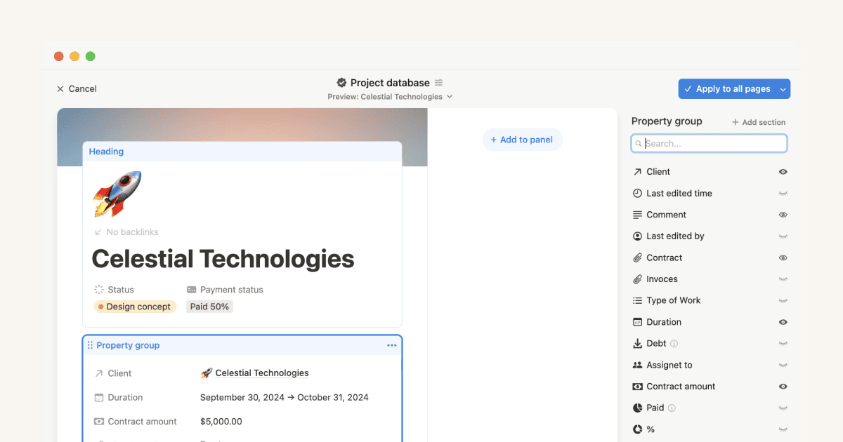 Build the perfect workflow with customizable layouts