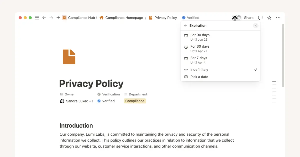 Verify knowledge your teammates can trust
